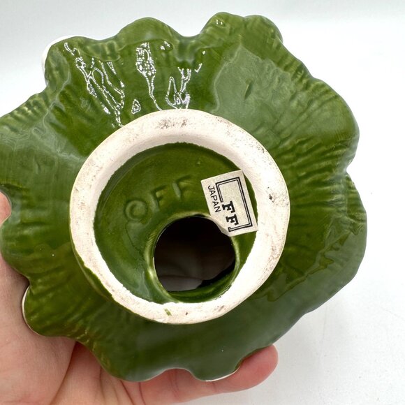 Vintage Fitz and Floyd Ceramic Christmas Tree 6" Japan Decor Tabletop chippy vin - Picture 4 of 8